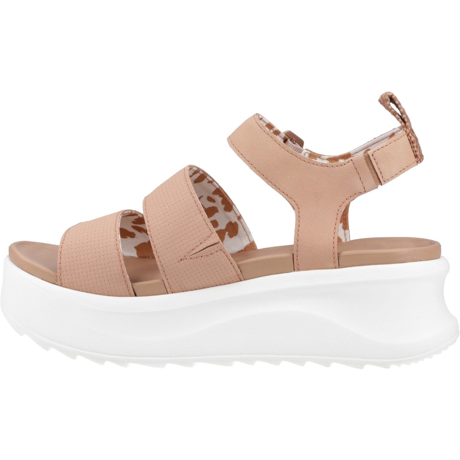 HEYDUDE Delray Buckle Classic Damen Sandalen In Tan Aus Polyester