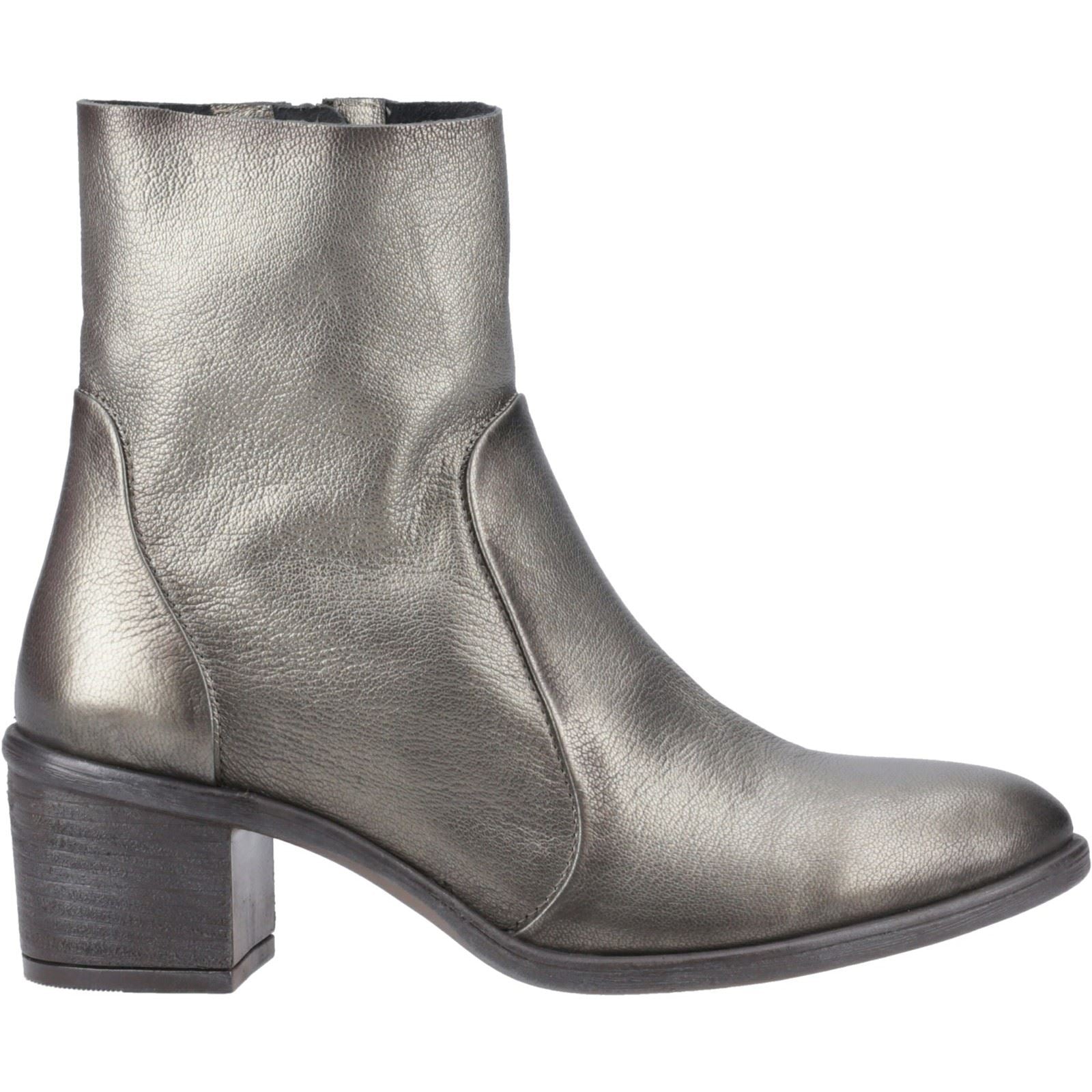 Hush Puppies Winona Damen Stiefel aus Leder in Zinnfarben
