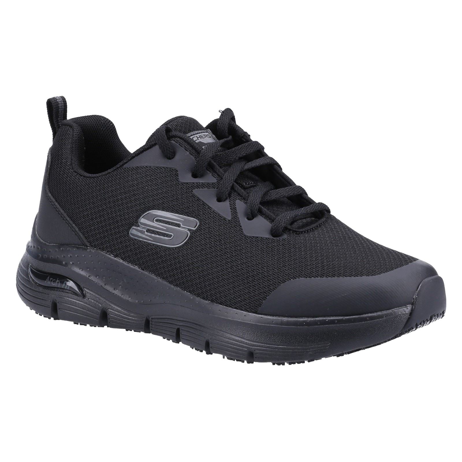Skechers Workwear Arch Fit Sr Polyester Damen Schwarze Sicherheits-Sneaker