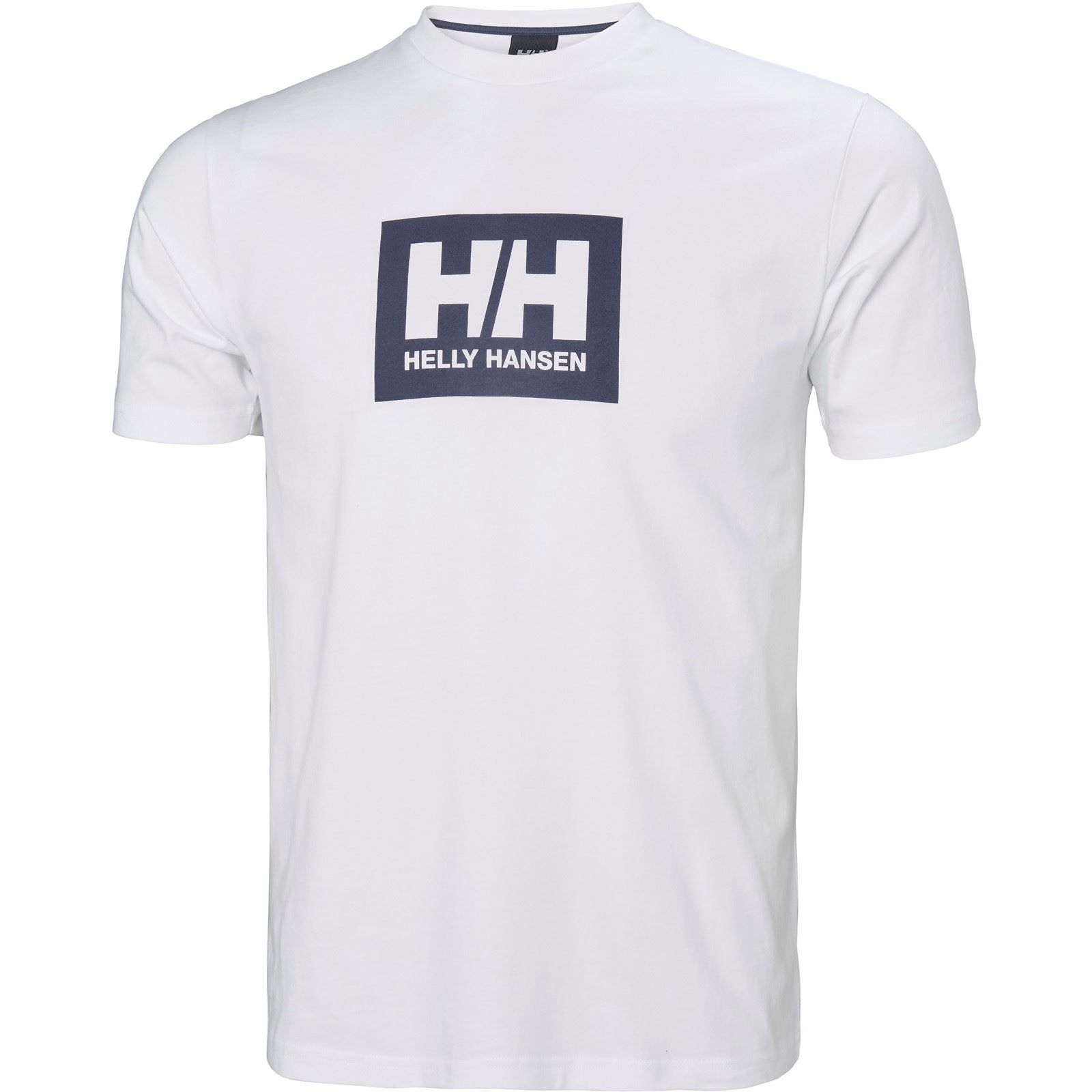 Helly Hansen Sport HH Box Baumwolle Herren Weiße Kurzarm-T-Shirts
