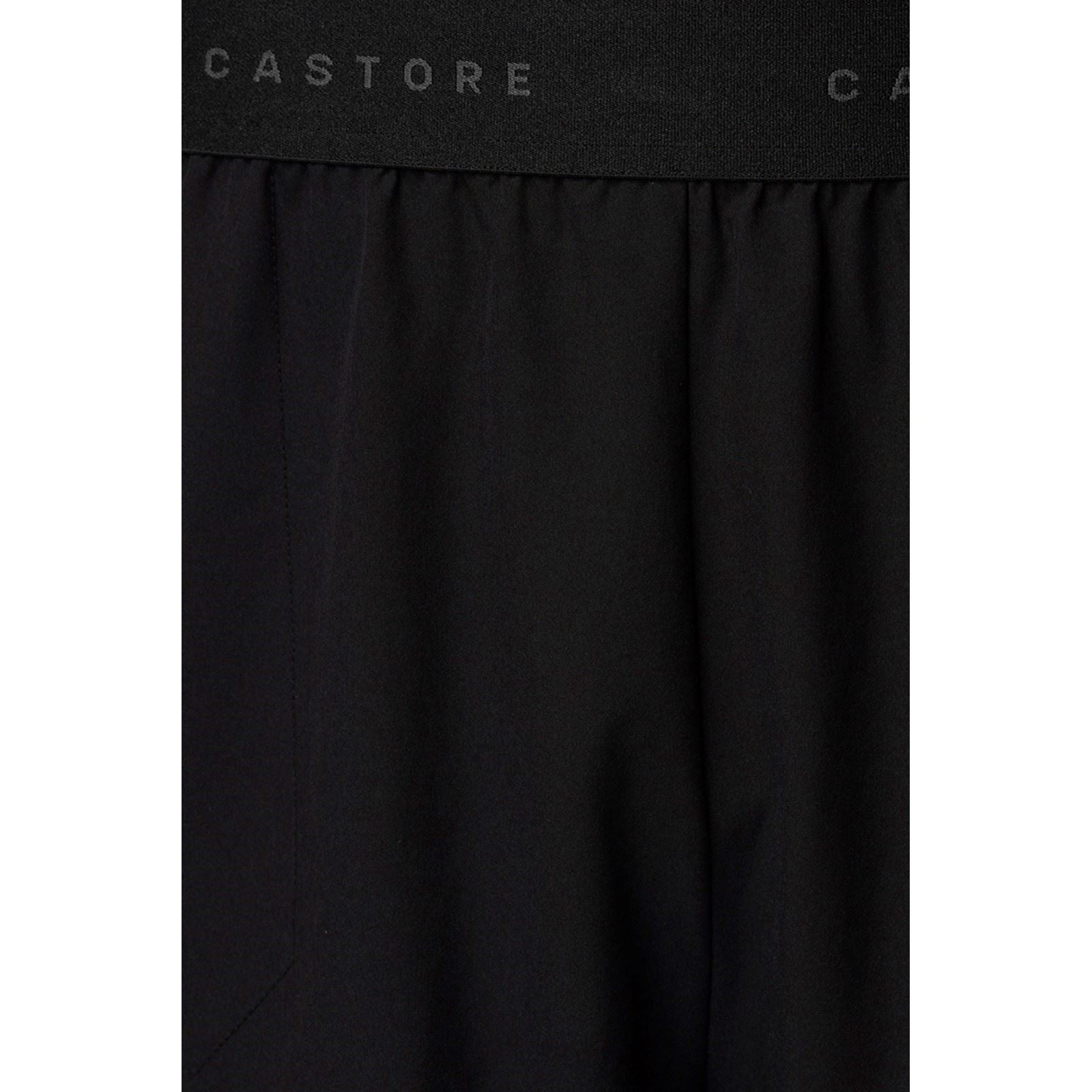 Castore Branded Elastic Shorts Polyester Herren Schwarze Gesteppten Shorts