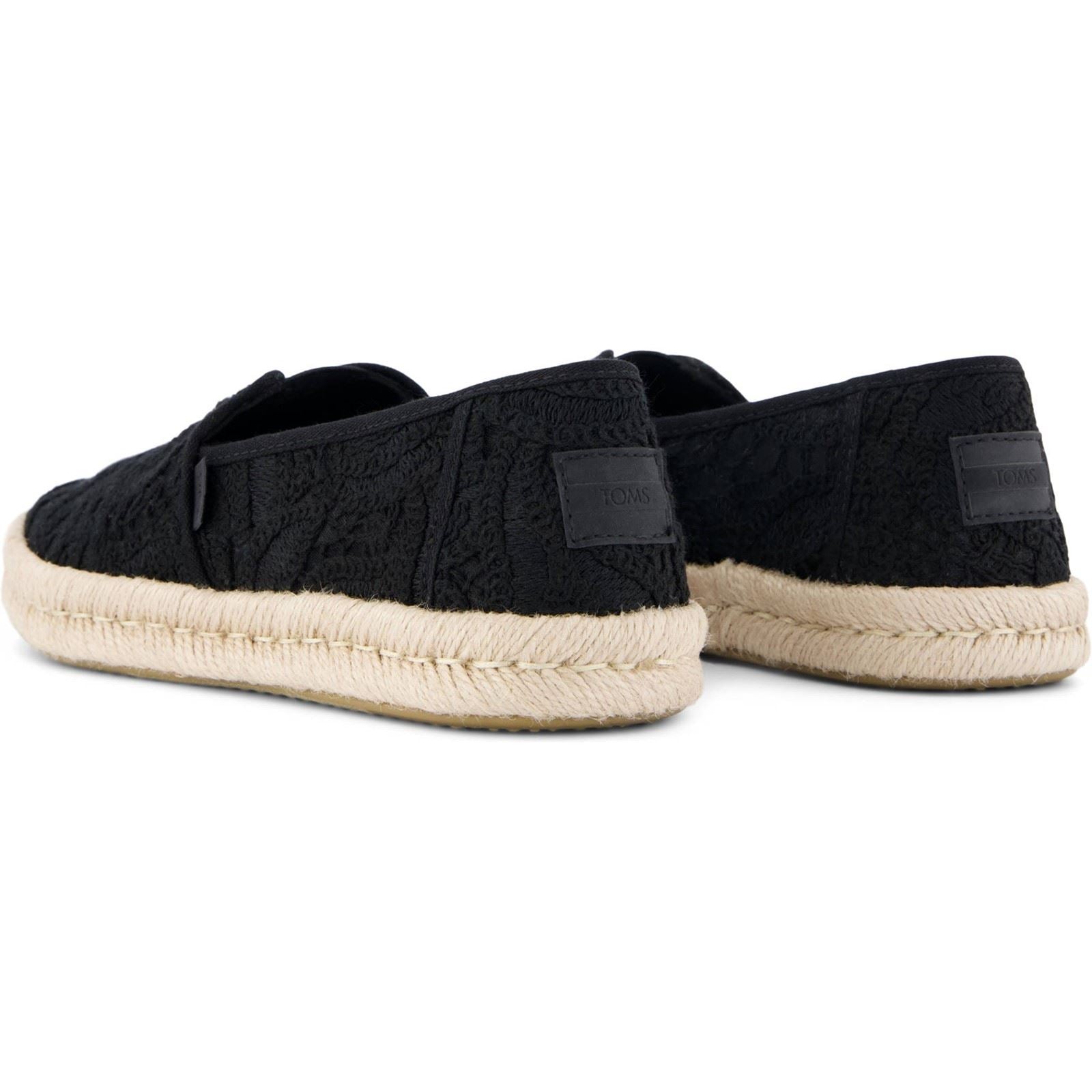 TOMS Alpargata Rope 2.0 Shoe Baumwolle Damen Schwarze Farbe Espadrilles