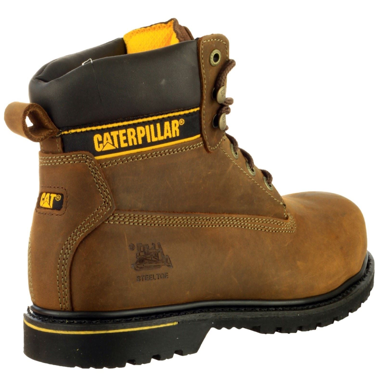 Caterpillar CatHolton S3 Leder Braun Sicherheitsschuhe