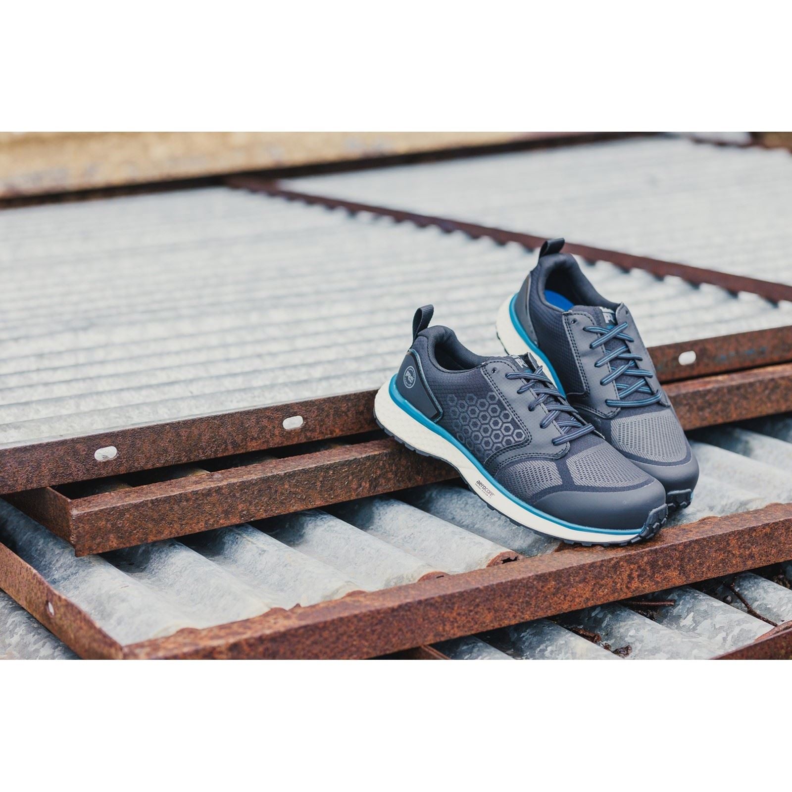 Timberland Pro Reaxion Synthetische Schwarz/Blaue Sicherheits Sneakers