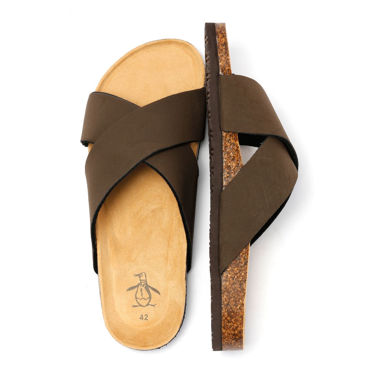 Penguin Pack Herren Braune Sandalen