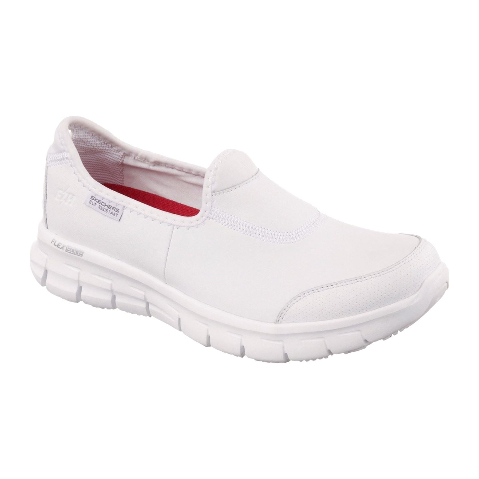 Skechers Workwear Sure Track Damen Sneaker Aus Weißem Leder