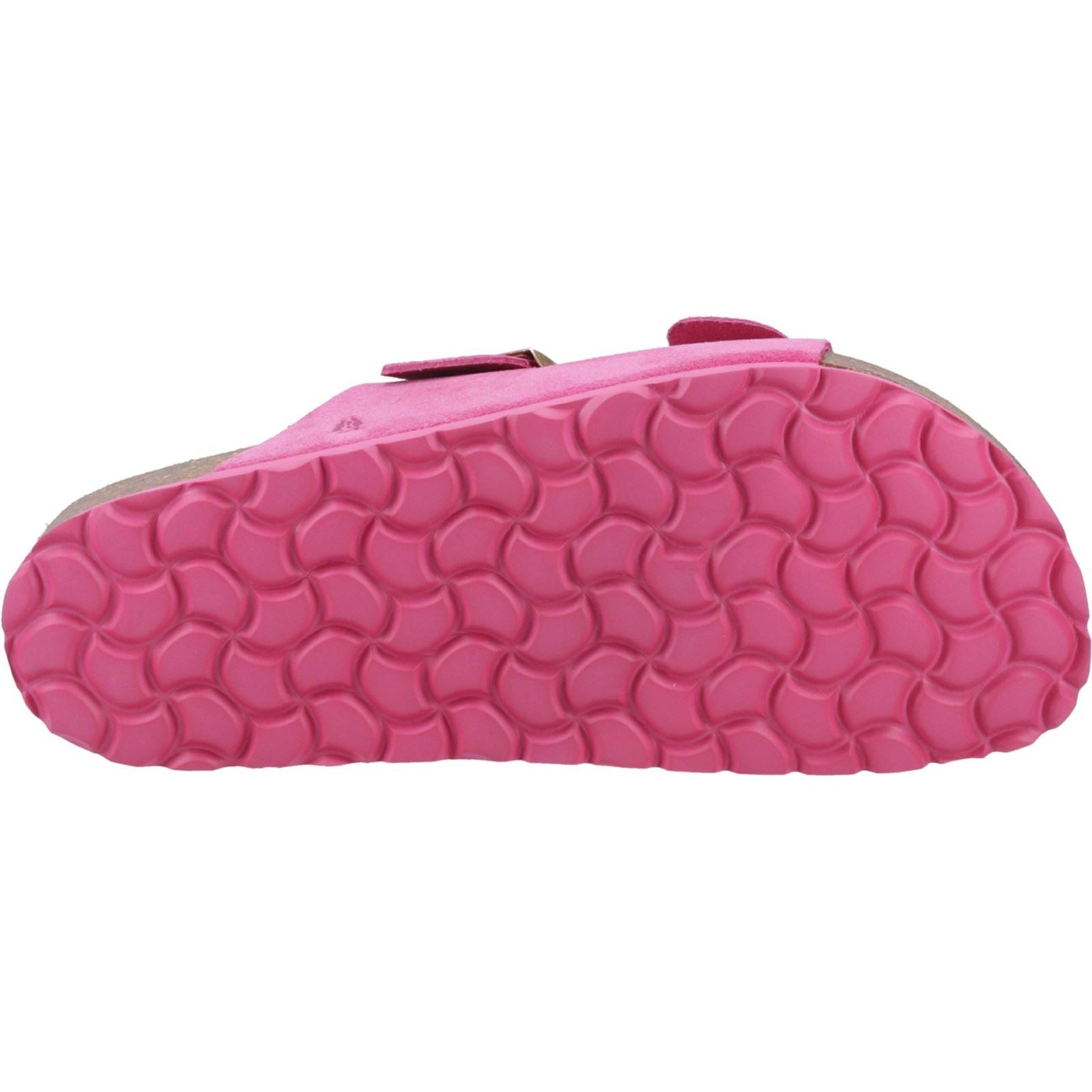 Hush Puppies Blaire Damen Sandalen Aus Wildleder In Fuchsia