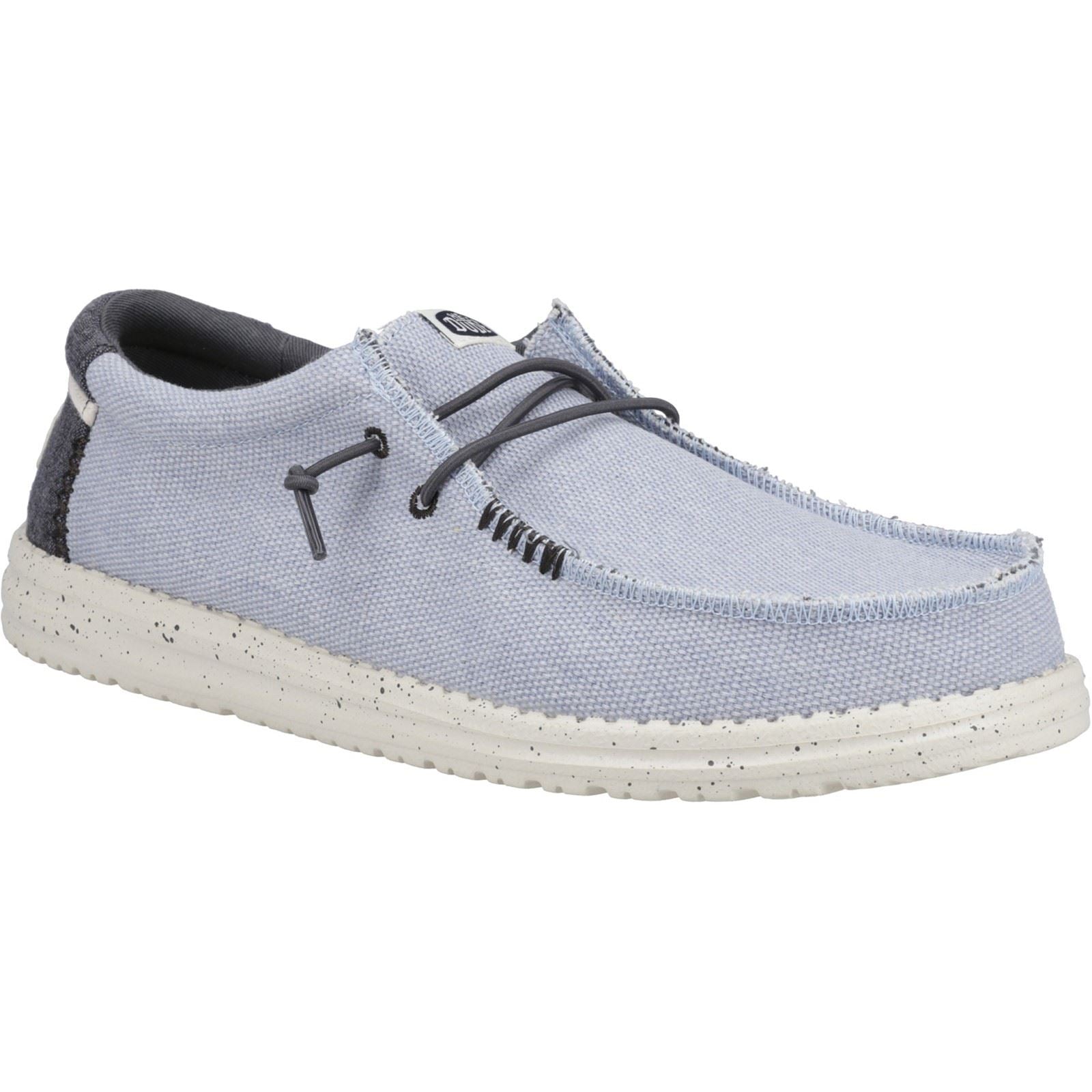 HEYDUDE Wally Coastline Stoff Herren Bootsschuhe In Steingrau
