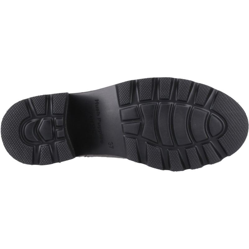 Hush Puppies Gaia Damen Chelsea Stiefeletten aus grauem Leder mit Absatz