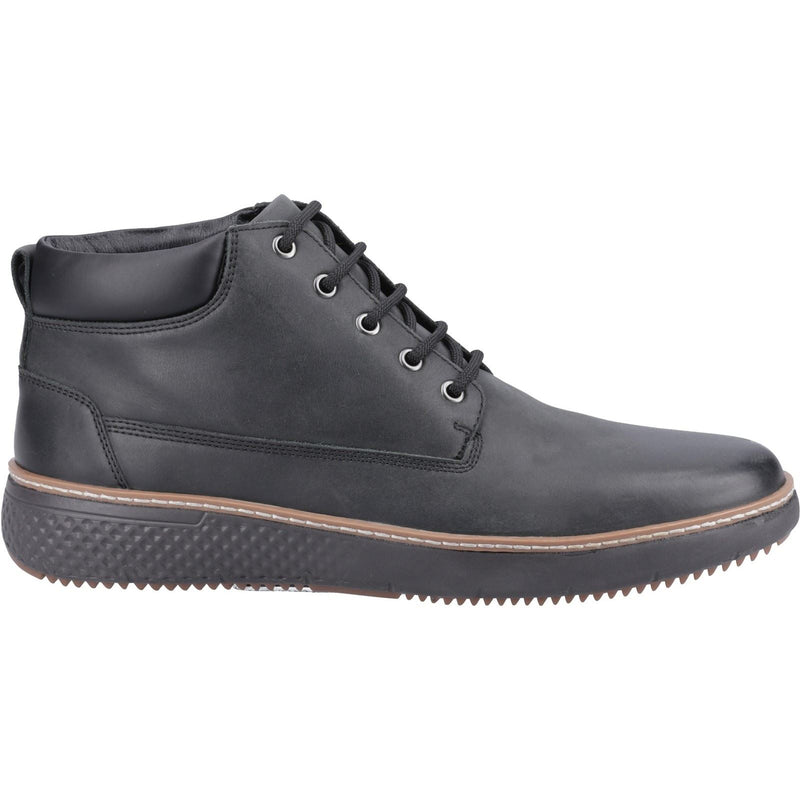 Hush Puppies Kian Herren Schwarze Farbe Leder Knöchelstiefel
