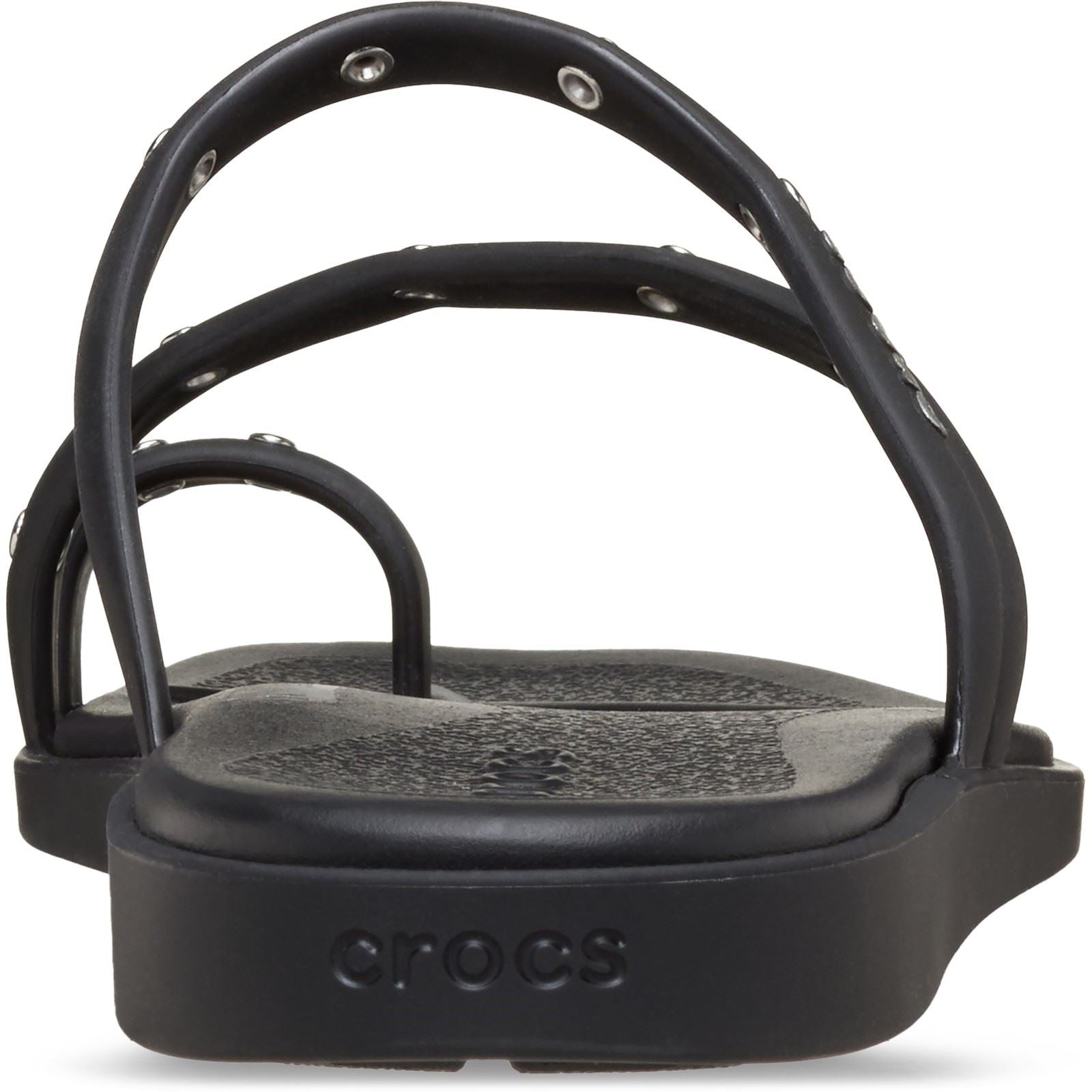 Crocs Miami Studded Toe Loop Thermoplastische Damen Schwarze Sandalen