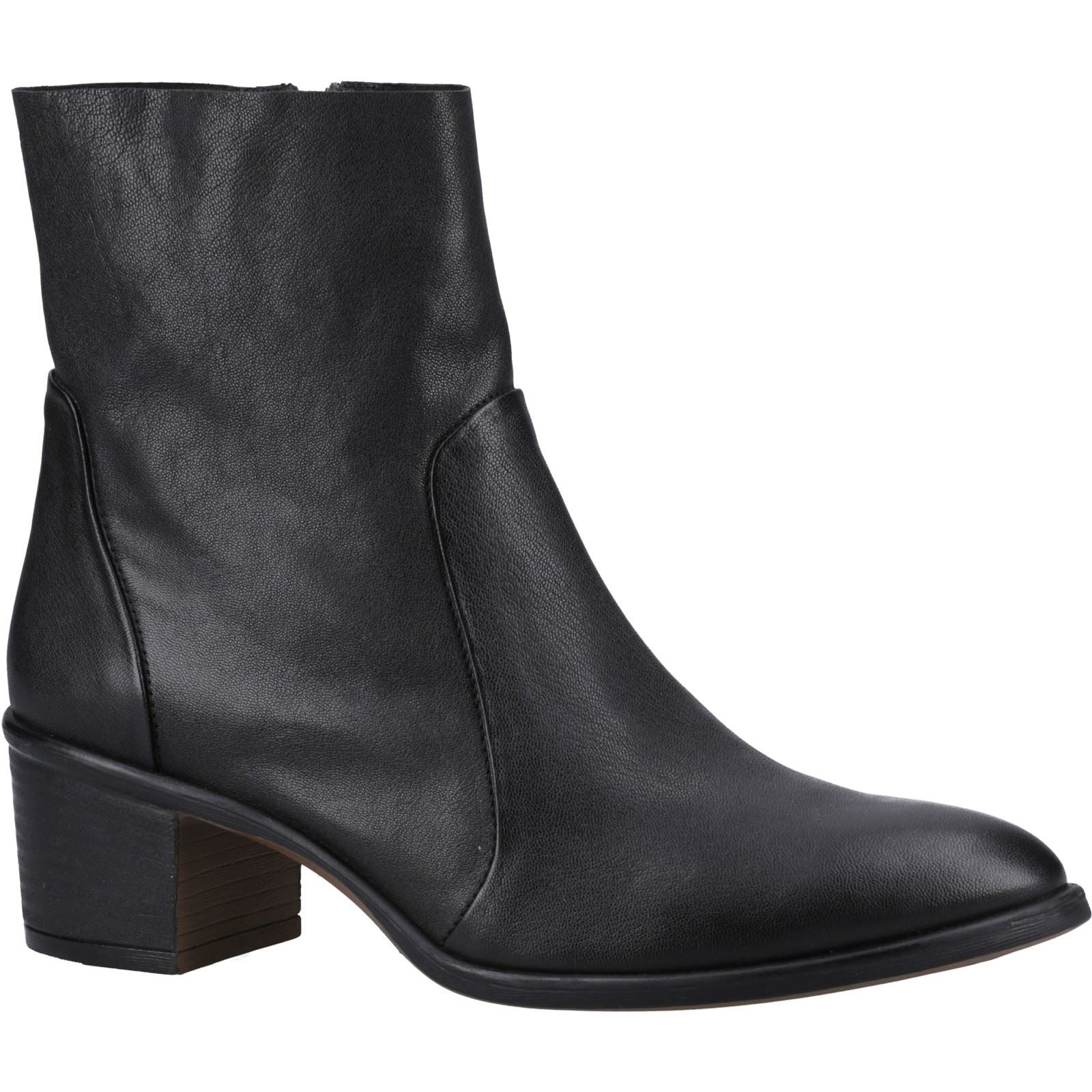 Hush Puppies Winona Damen Schwarze Farbe Lederstiefel