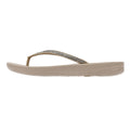 FitFlop Iqushion Ombre Sparkle Damen Zehentrenner Aus Beigeem Gummi