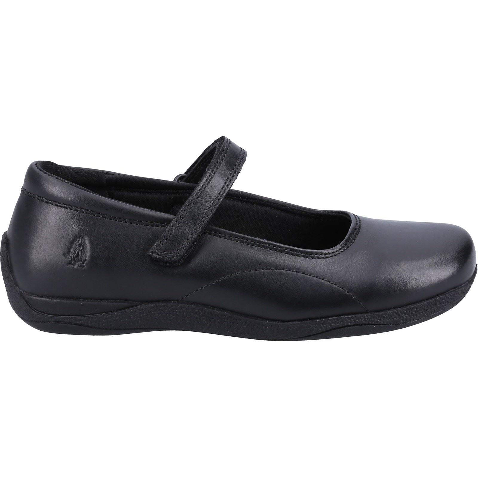 Hush Puppies Aria JNR Mädchenschuhe Aus Schwarzem Leder