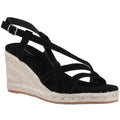Hush Puppies Jenny Espadrille Wedge Damen Pumps Aus Schwarzem Wildleder