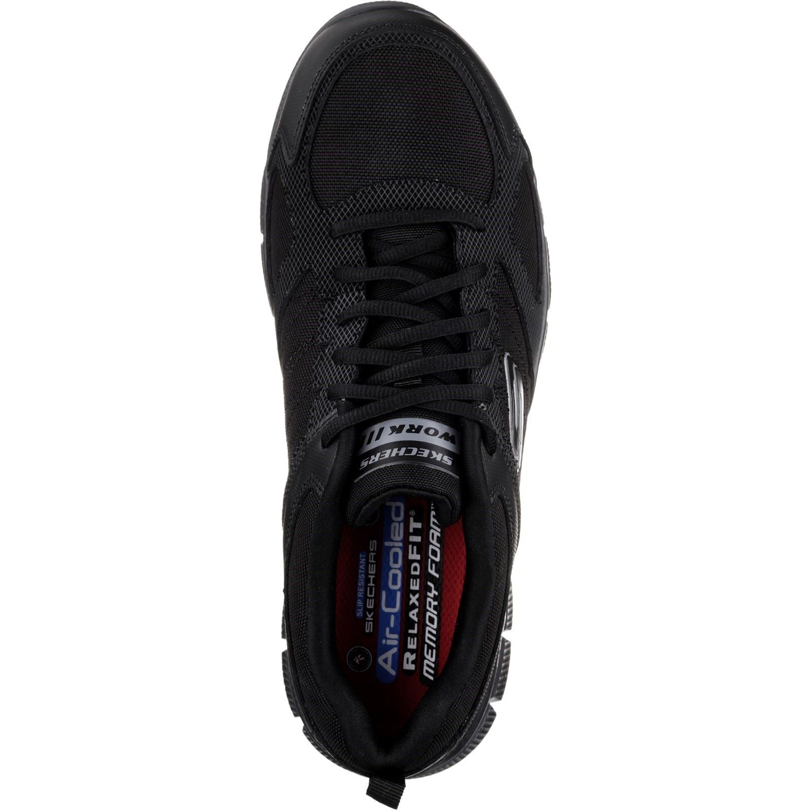 Skechers Workwear Telphin Sanphet Herren Sicherheitssneaker aus schwarzem Leder