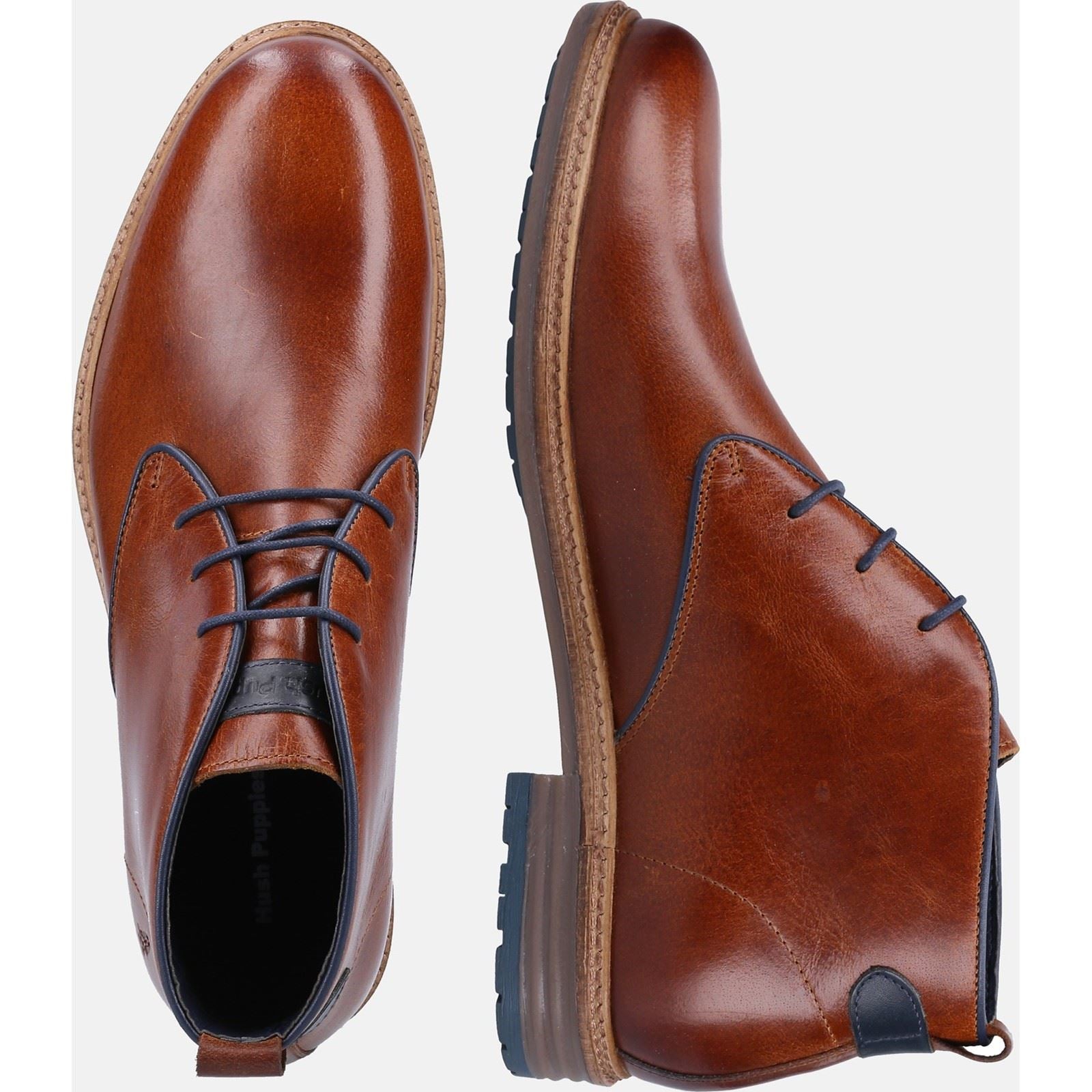 Hush Puppies Jonas Chukka Leder Herren Stiefel In Tan