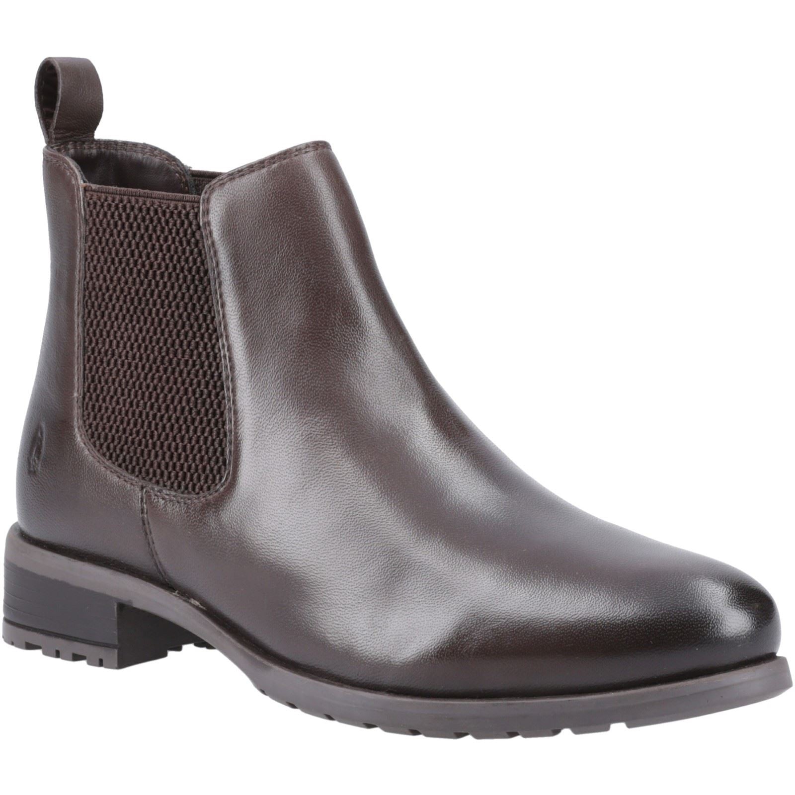 Hush Puppies Sammie Damen Chelsea Stiefel aus Braunem Leder