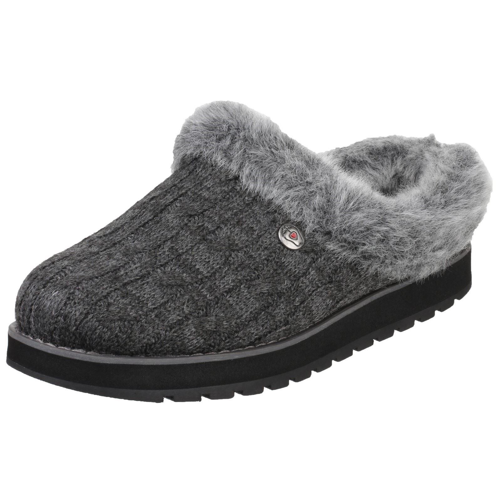 Skechers Keepsakes Ice Angel Synthetik Damen Hausschuhe In Anthrazit