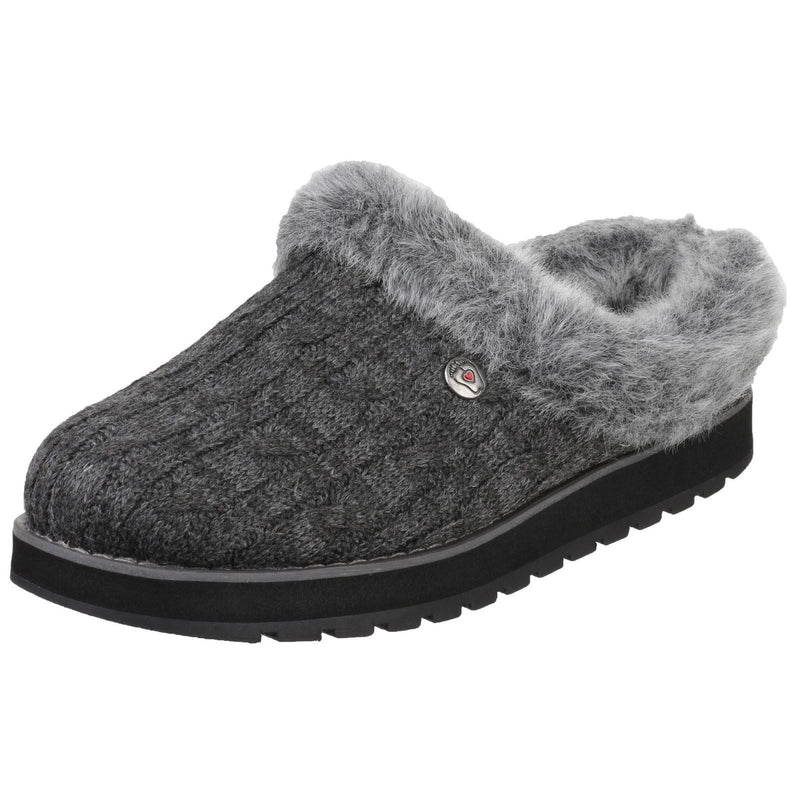 Skechers Keepsakes Ice Angel Synthetik Damen Hausschuhe In Anthrazit