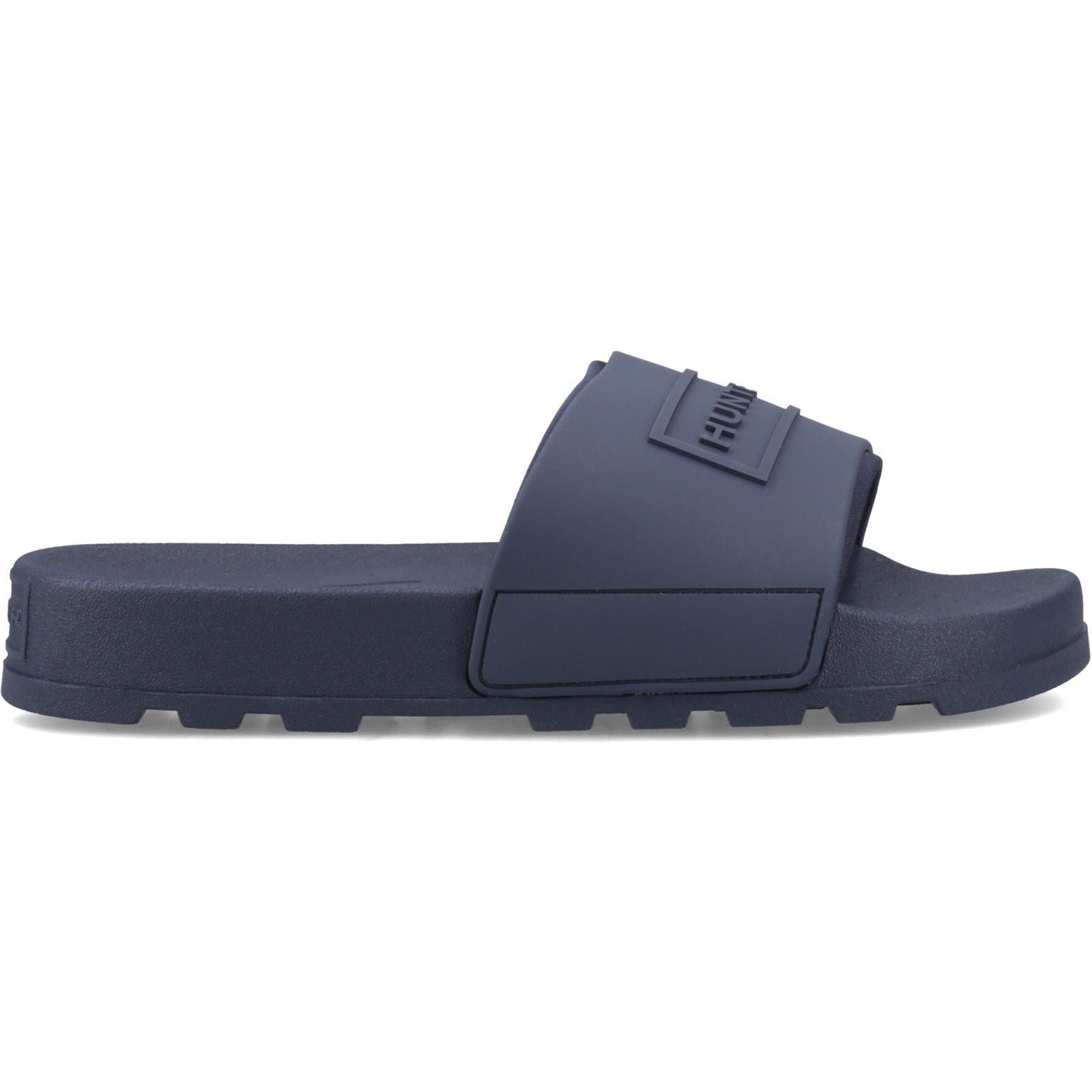 Hunter Core Embossed Slider Polyester Navy Slides