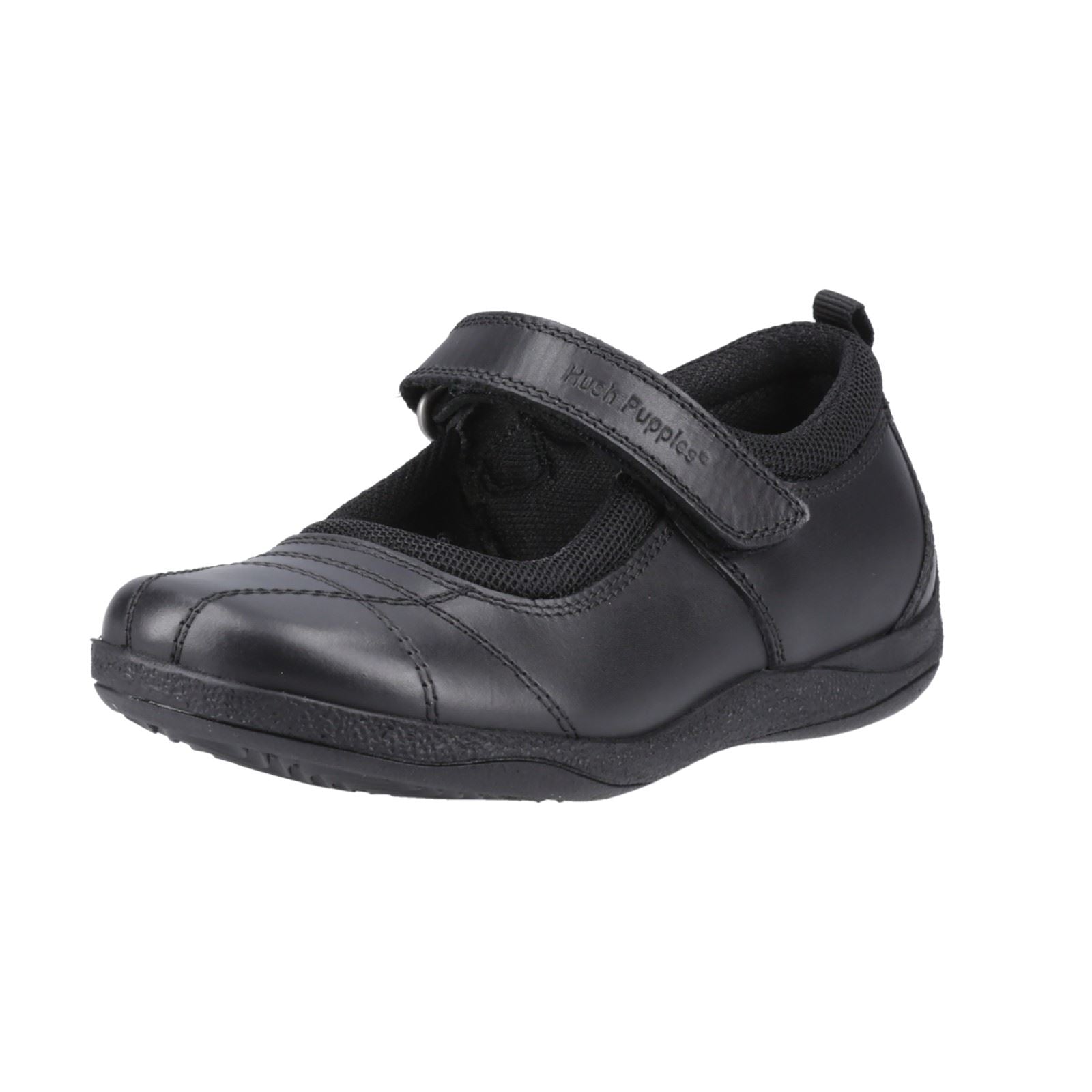 Hush Puppies Clara Junior Mädchenschuhe Aus Schwarzem Leder
