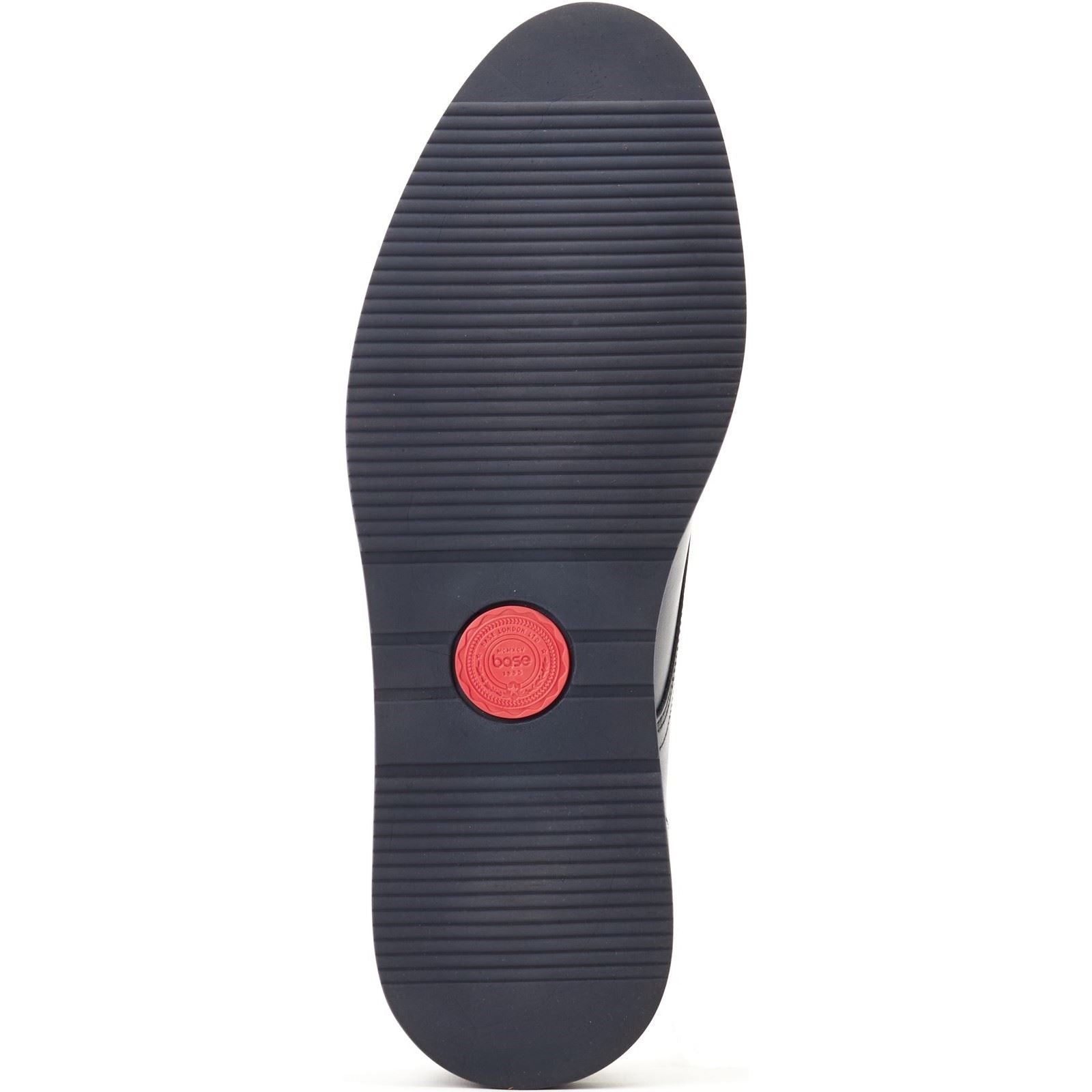 Base London Roly Leder Herren Marineblaue Schnürschuhe