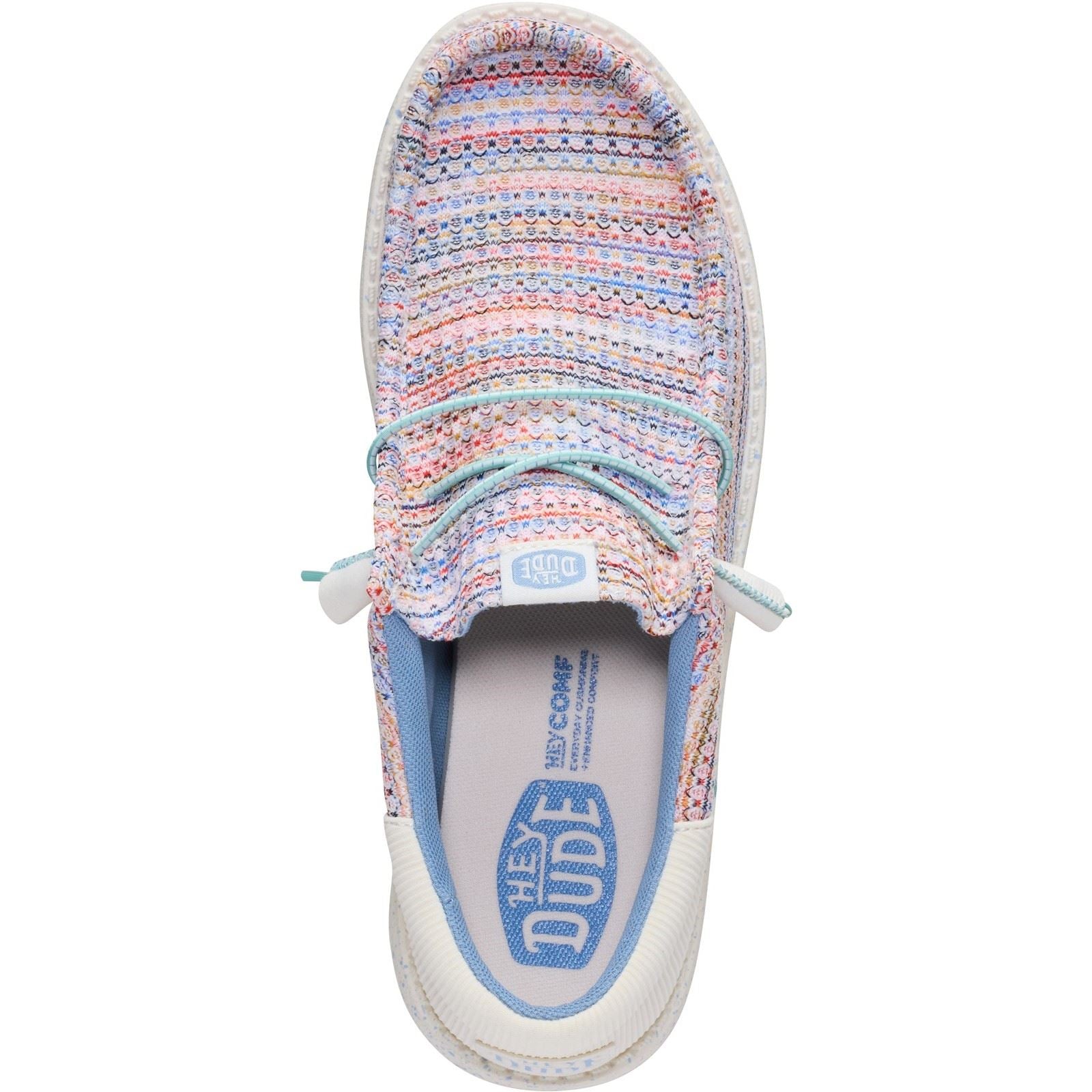 HEYDUDE Wally Funk Multi Mesh Polyester Herren Egret/Multi Mokassin Schuhe