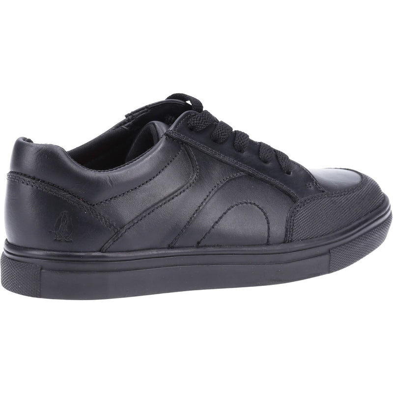 Hush Puppies Shawn Junior Die Schwarzen Schnürschuhe Für Jungen Aus Leder