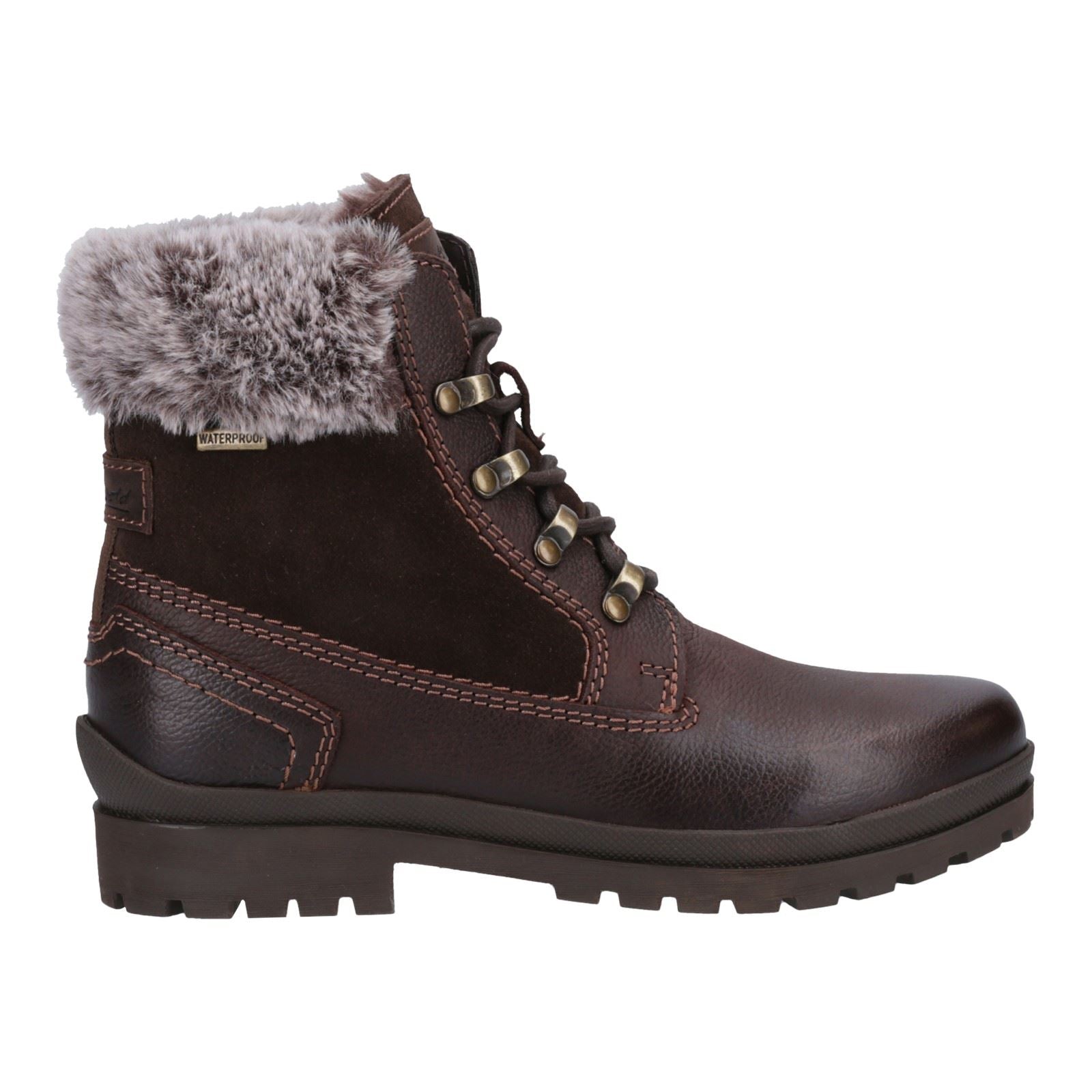 Cotswold Evenlode Damenstiefel aus braunem Leder für den Winter