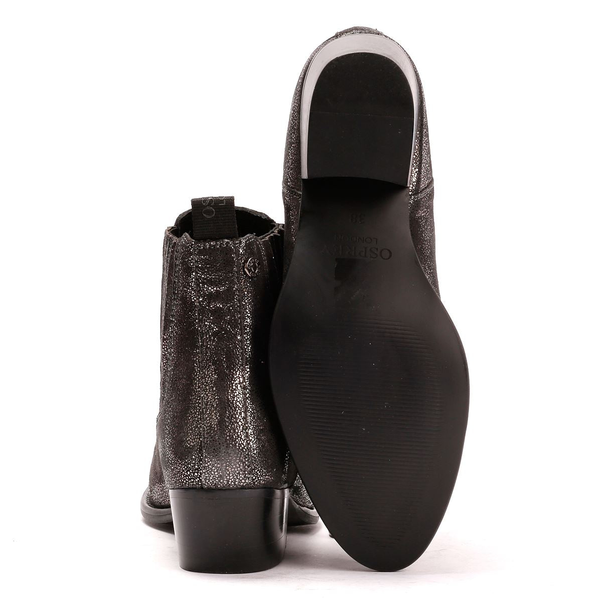 Osprey London The Janey Leder Damen Graue Stiefel