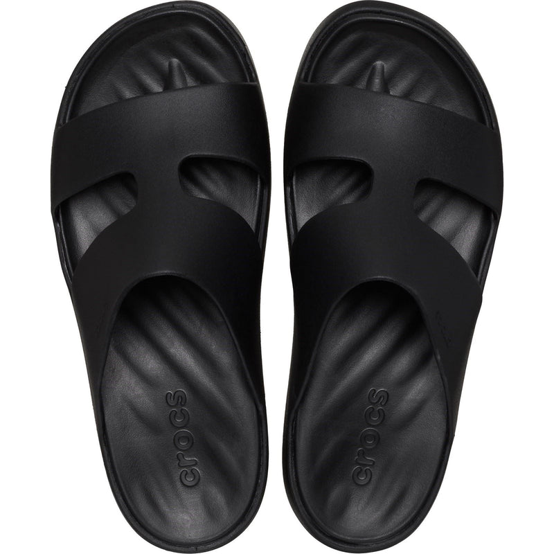 Crocs Getaway Platform H-Strap Thermoplastische Damen Pantoletten In Schwarz