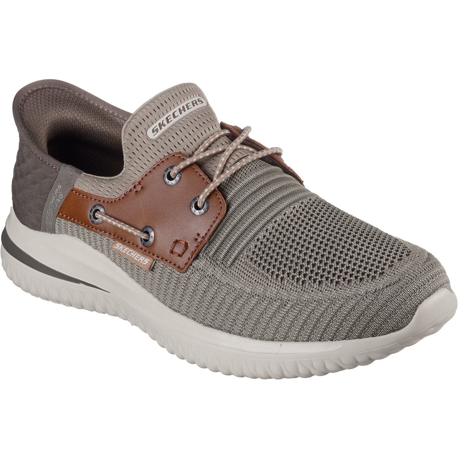 Skechers Delson 3.0 Roth Textile Herren Sneaker In Taupe/Braun