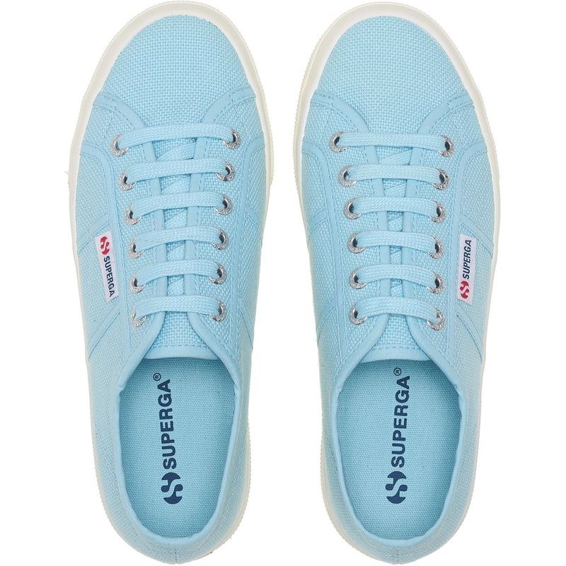 Superga 2740 PLATFORM Damen Sneakers Crystal Azul Aus Baumwolle