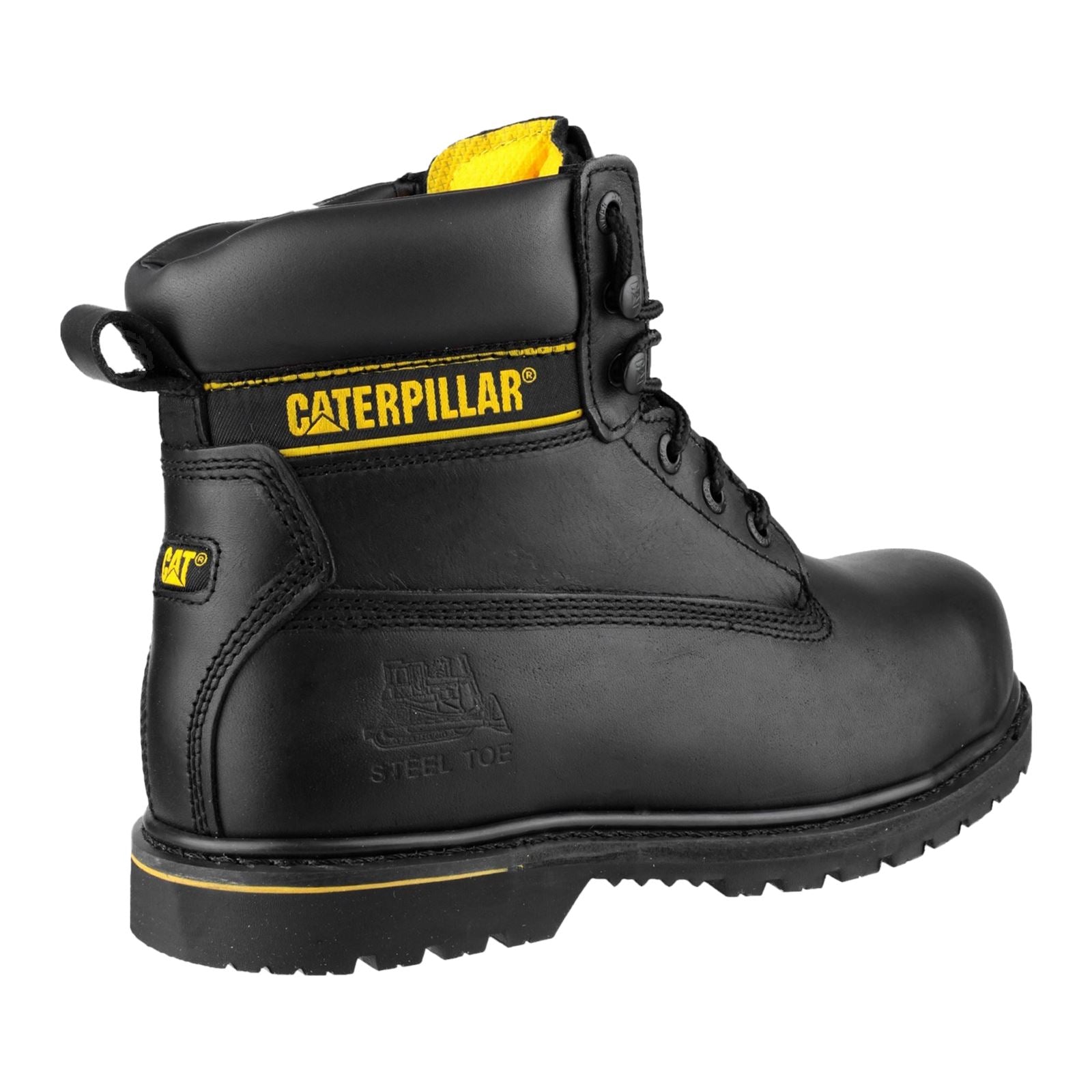 Caterpillar Holton Leder Schwarze Sicherheitsstiefel