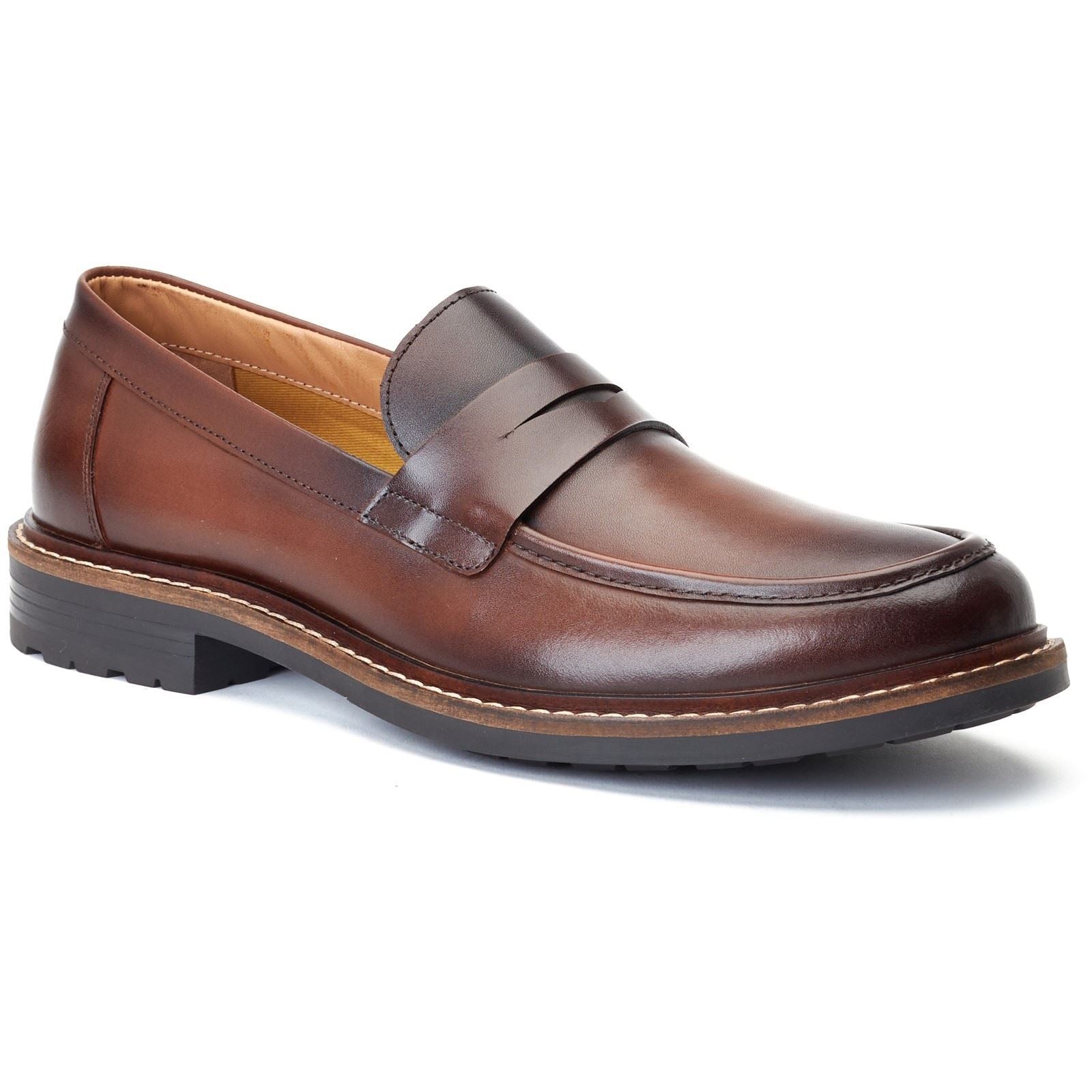 Base London Ivey Herrenschuhe Aus Gebranntem Braunem Leder