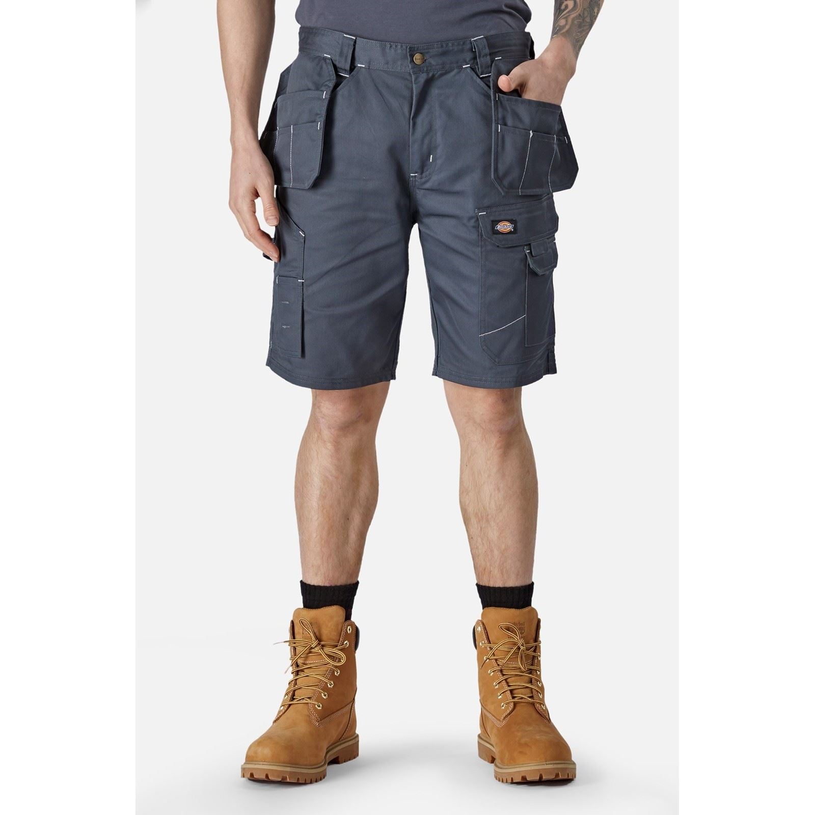 Dickies Redhawk Pro Work Polyester Herren Grau Arbeitskurze Hosen