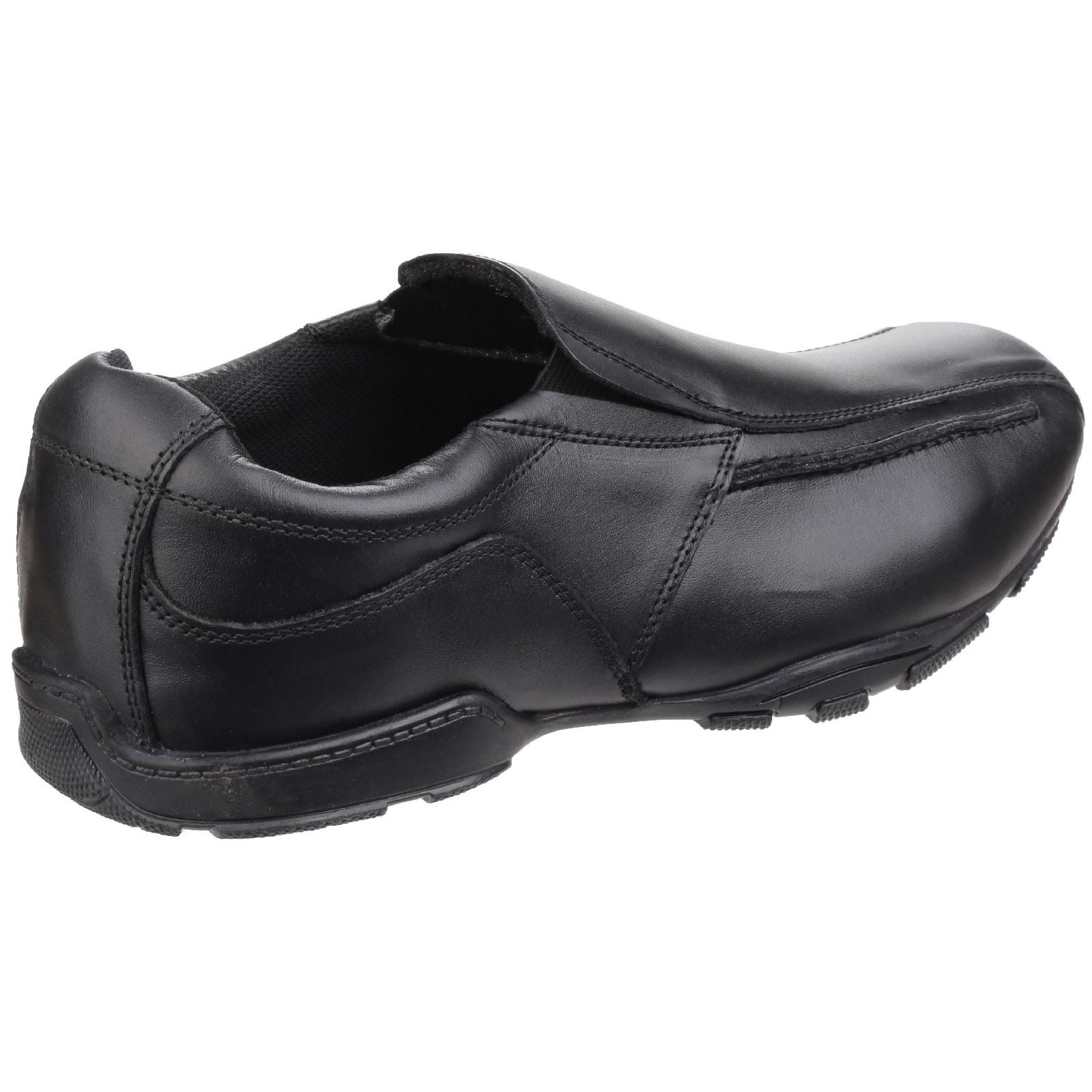 Hush Puppies Bespoke Senior Lederslipper In Schwarz Für Jungen