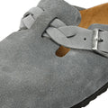 Birkenstock Boston Braided Damen Clogs Aus Wildleder In Grau