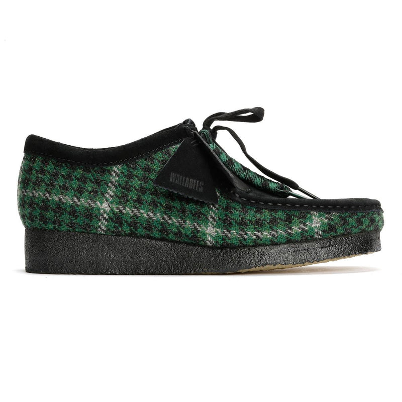 Clarks Originals Wallabee Herren Stoff Stiefel In Grün