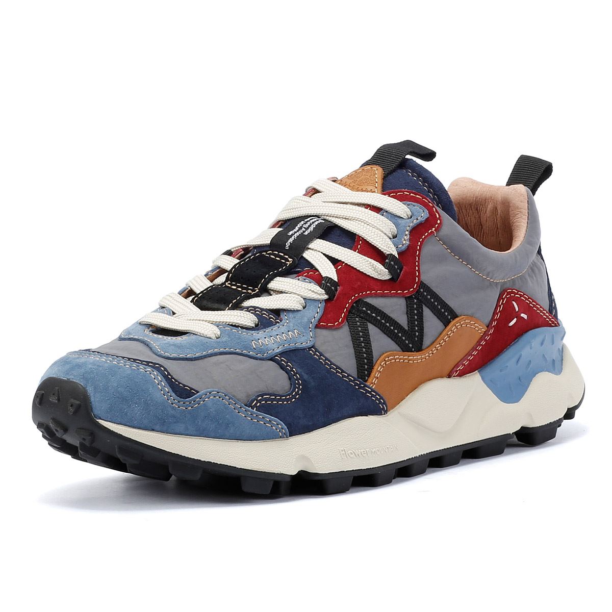 Flower Mountain Lenzan Herren Sneaker Aus Blauem Wildleder