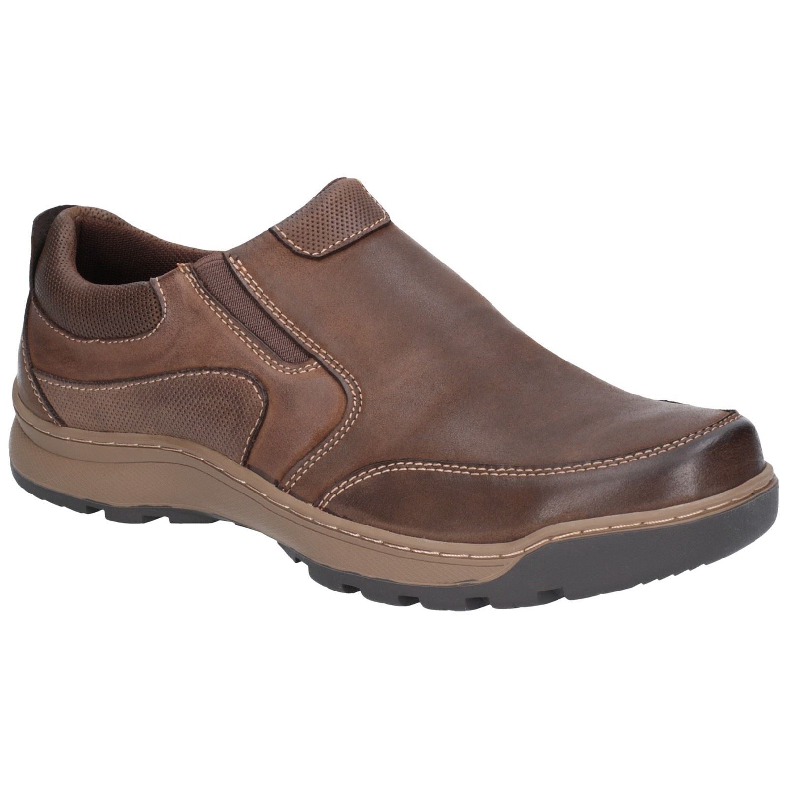 Hush Puppies Jasper Leder Herren Braune Slipper