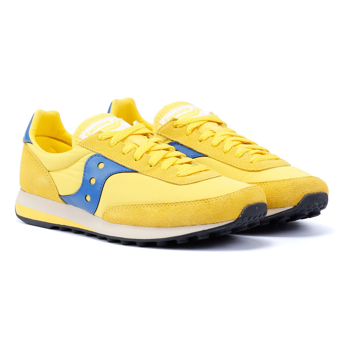 Saucony Trainer 80 Gelbe Wildleder Sneakers