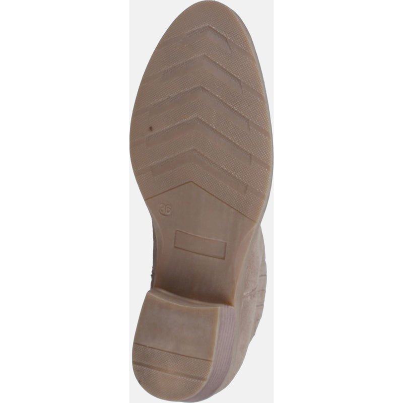 Hush Puppies Isobel Leder Damen Stiefel In Taupe