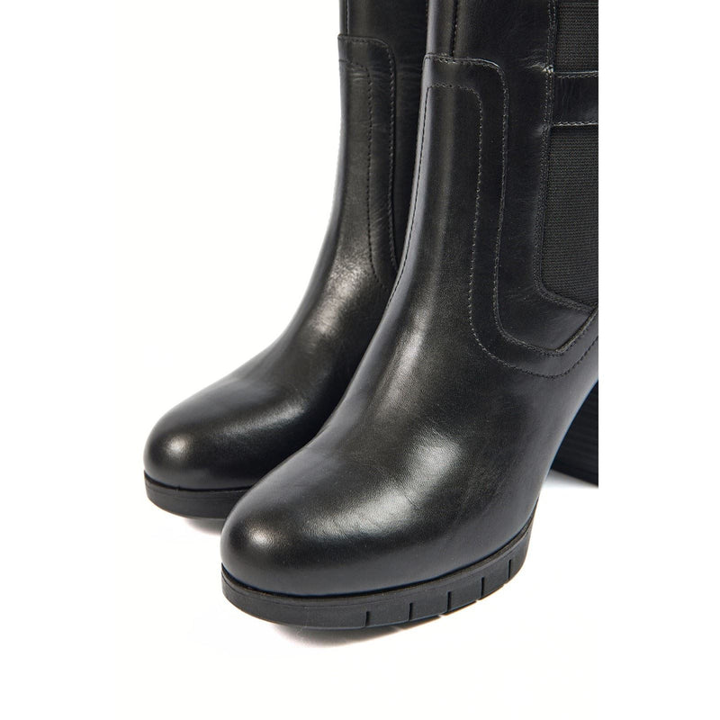 Pod Nala Leder /Textil-Damenstiefel In Schwarz