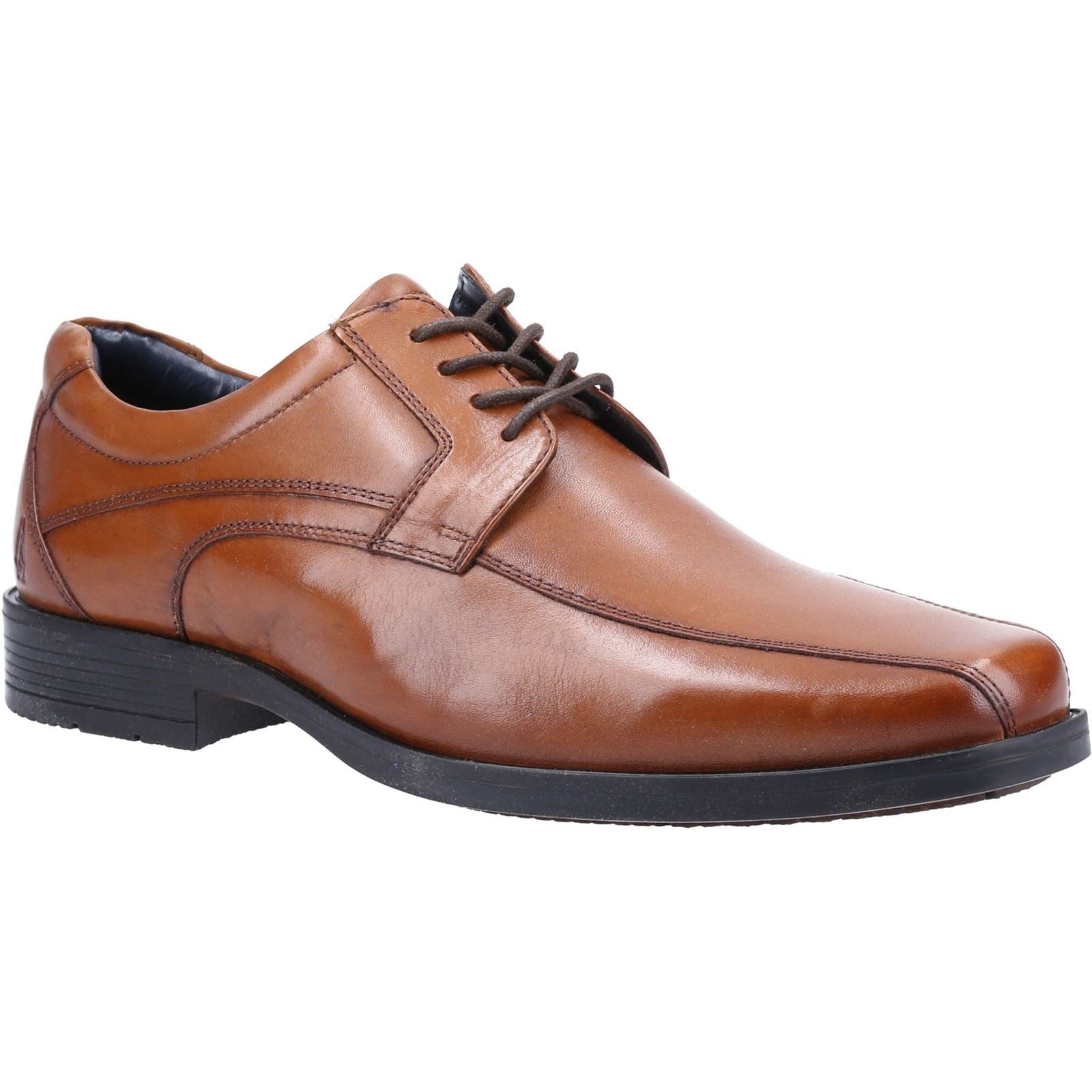 Hush Puppies Brandon Leder-Herrenschuhe In Hellbraun Mit Schnürung