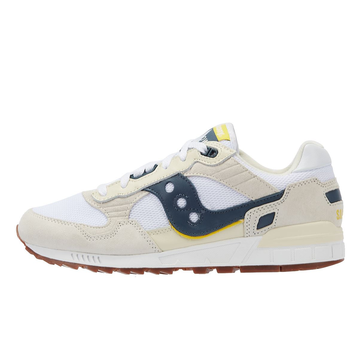 Saucony Shadow 5000 Weiße/Blaue Wildlederturnschuhe