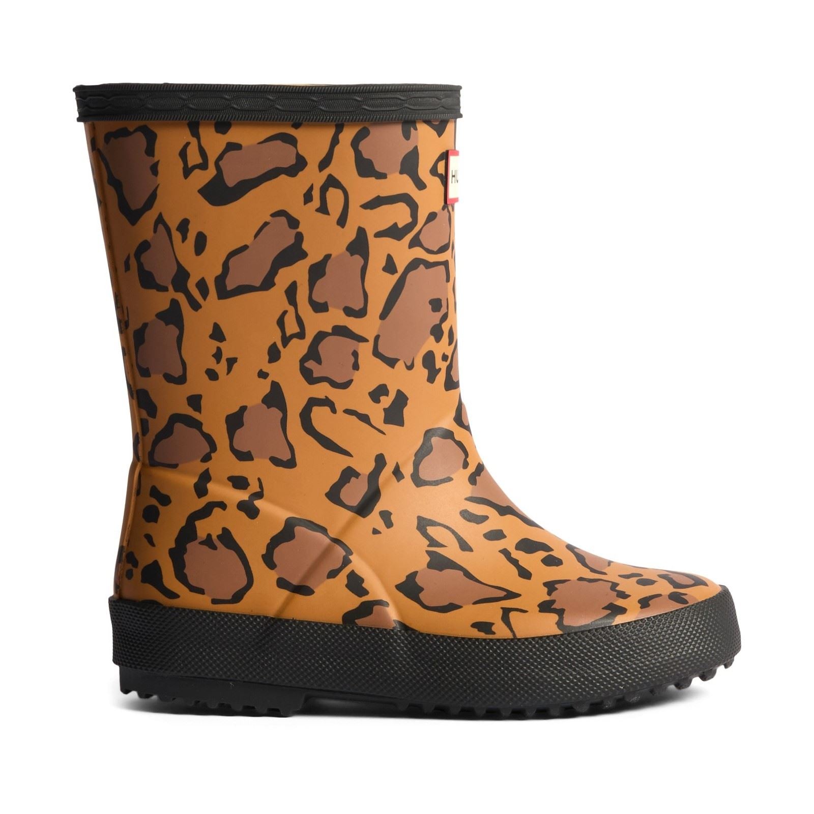 Hunter Kids First Gummi Unisex Kinder Reiche Tan/Sattel/Schwarze Farbe Gummistiefel