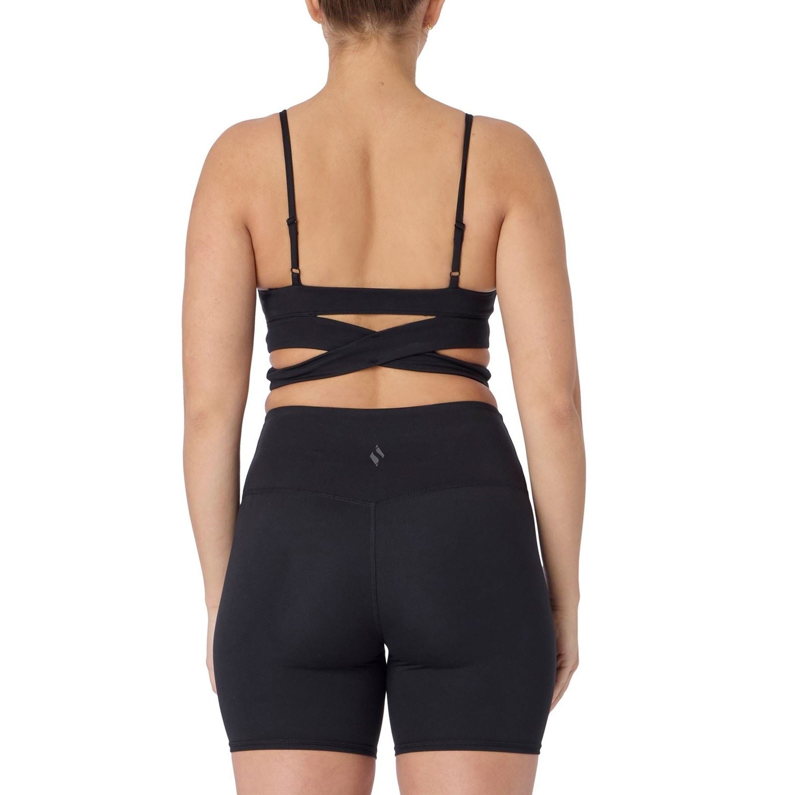 Skechers Goflex Slim Wrap Bra Polyester Damen Schwarzer Sport-Bh