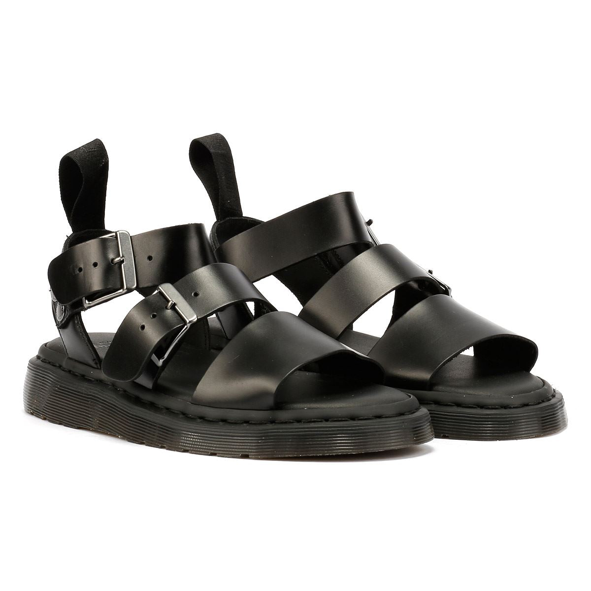 Dr. Martens Gryphon Brando Damen Sandalen Aus Schwarzem Leder
